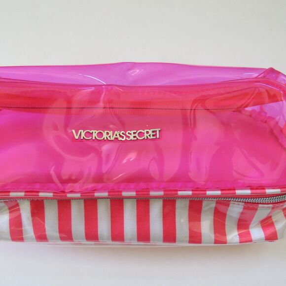 Victoria's Secret Cosmetic Bag 2 compartments EUC - Picture 3 of 11